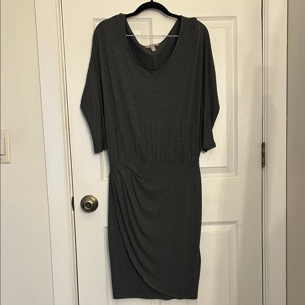 Banana Republic Charcoal Long Sleeve Dress